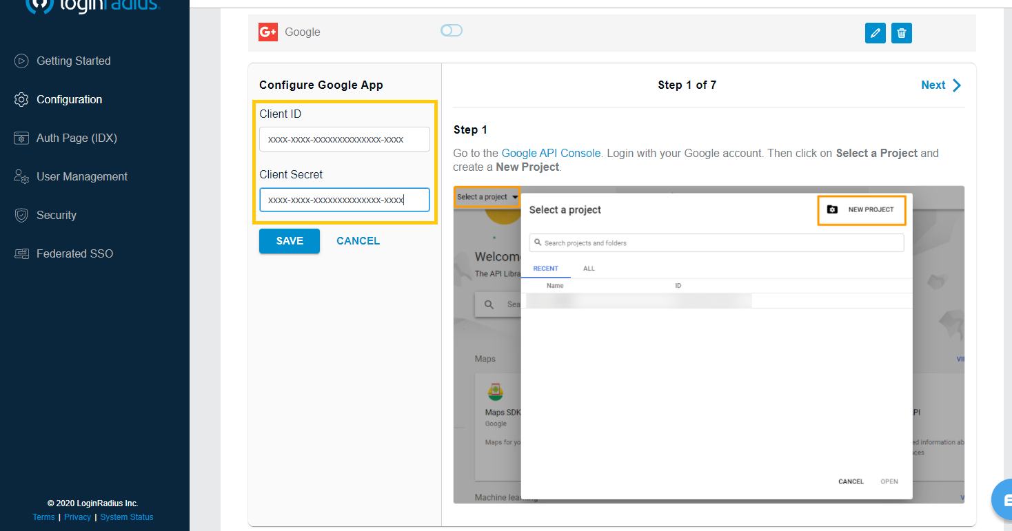 google-developer-console